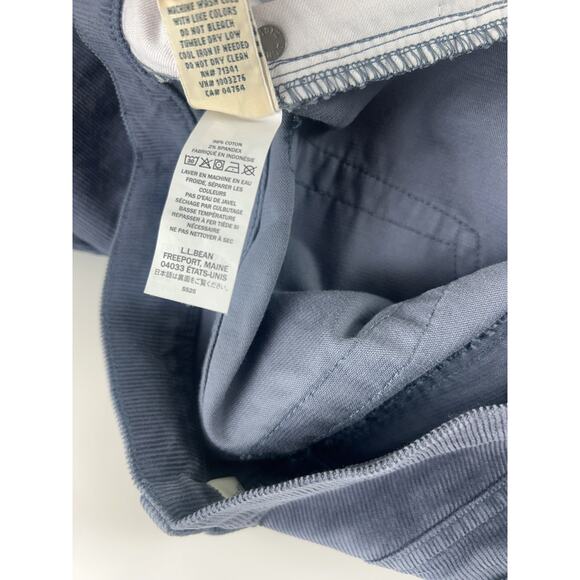 LL Bean Corduroy Pants Womens 6 Reg Favorite Fit Gray Cords Straight Leg 5 pocke - Picture 10 of 14